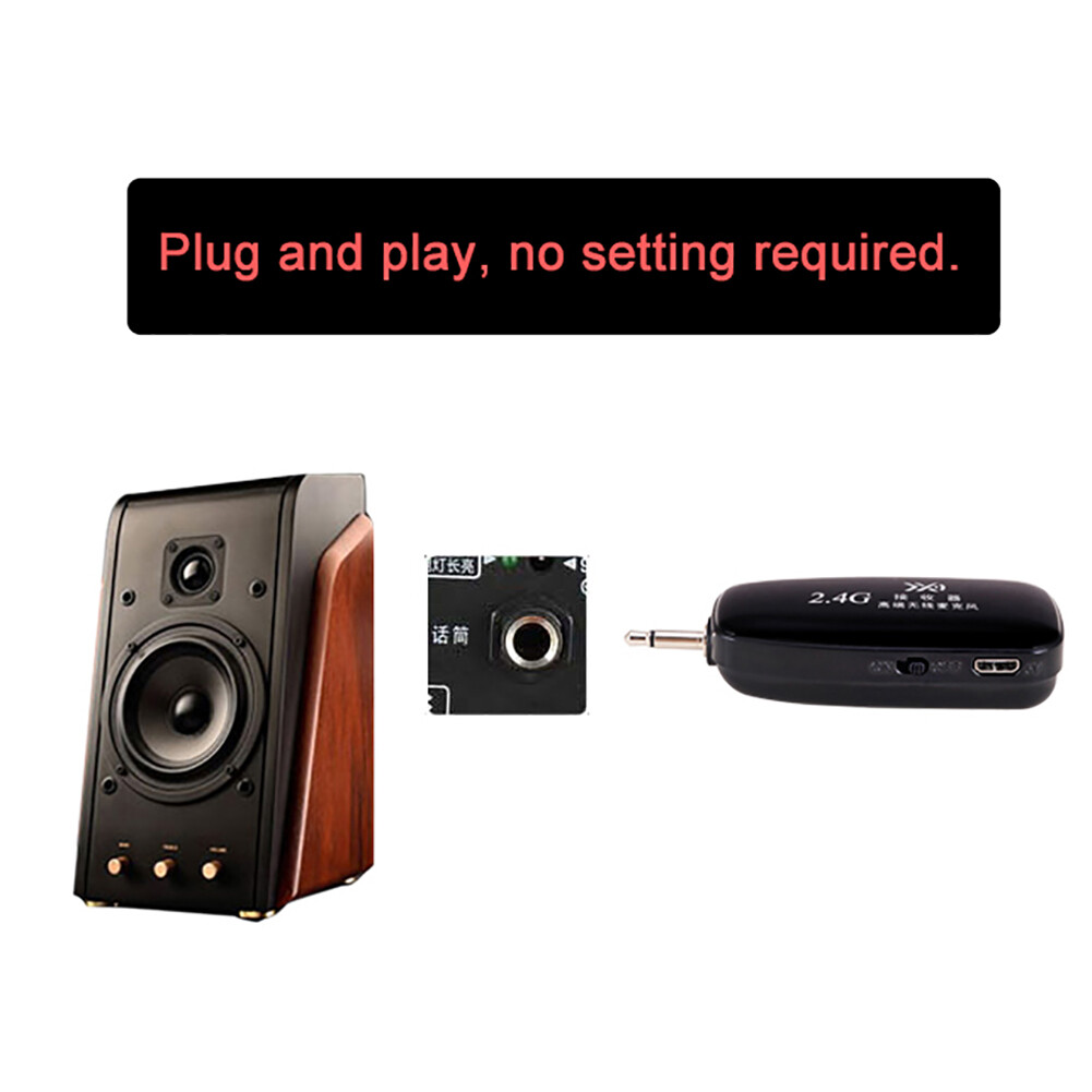 2.4g wireless microphone radio speaker stereo headset microphone teaching guide