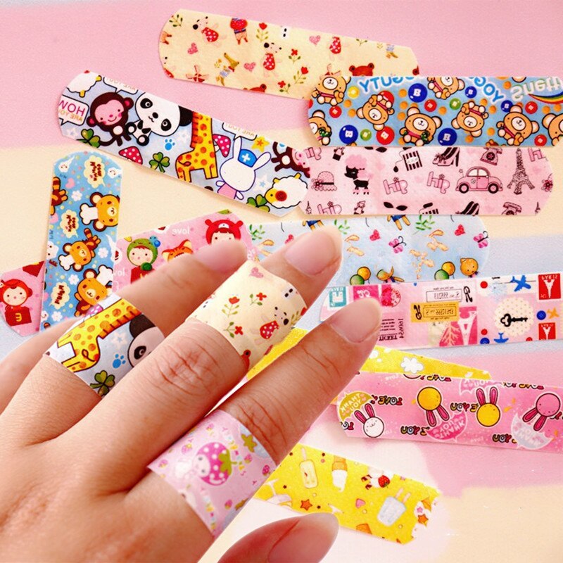 100Pcs/Lot Cartoon Wound Patch Band Aid For Children Kids Hemostasis Adhesive Bandages First Aid Emergency Skin Plaster Patches