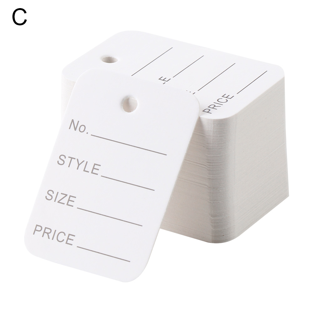 500/1000PCS Price Tags Hang Tag String Clothing Garment Tags Polyester String Tag Seal Clothing Printed Label