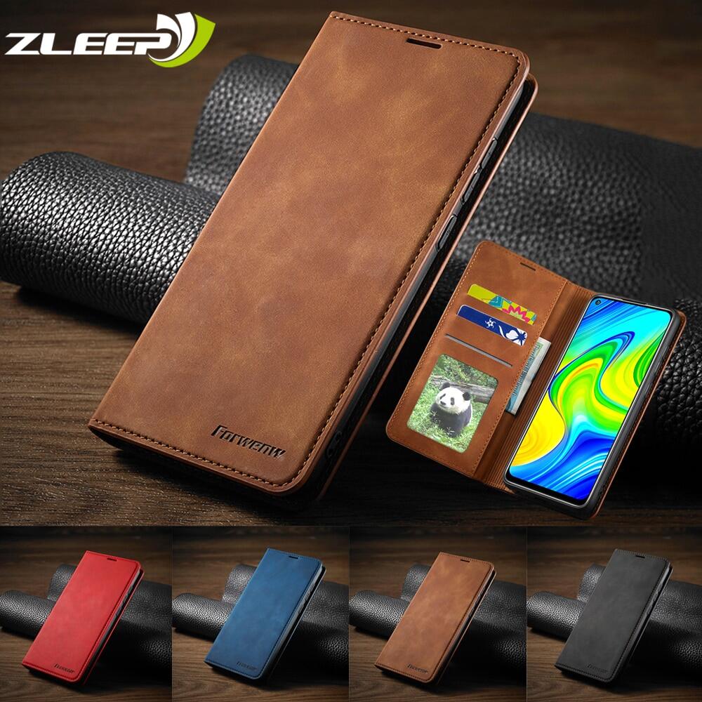 Leather Flip Case For Xiaomi Poco X3 GT M4 M3 F3 11 11T Lite Redmi Note 10 9 S 10T 9A 9C 9T 8 7