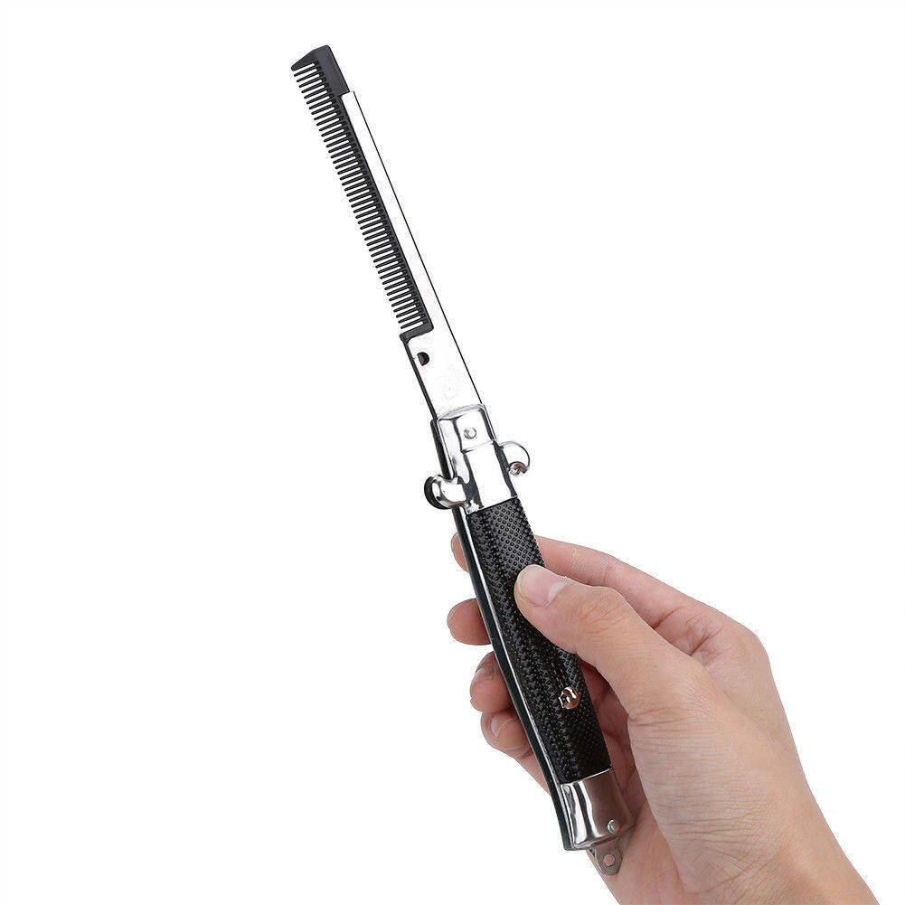microgood Portable Push Button Pocket Comb Brush Fake Folding Switch Blade Magic Prop