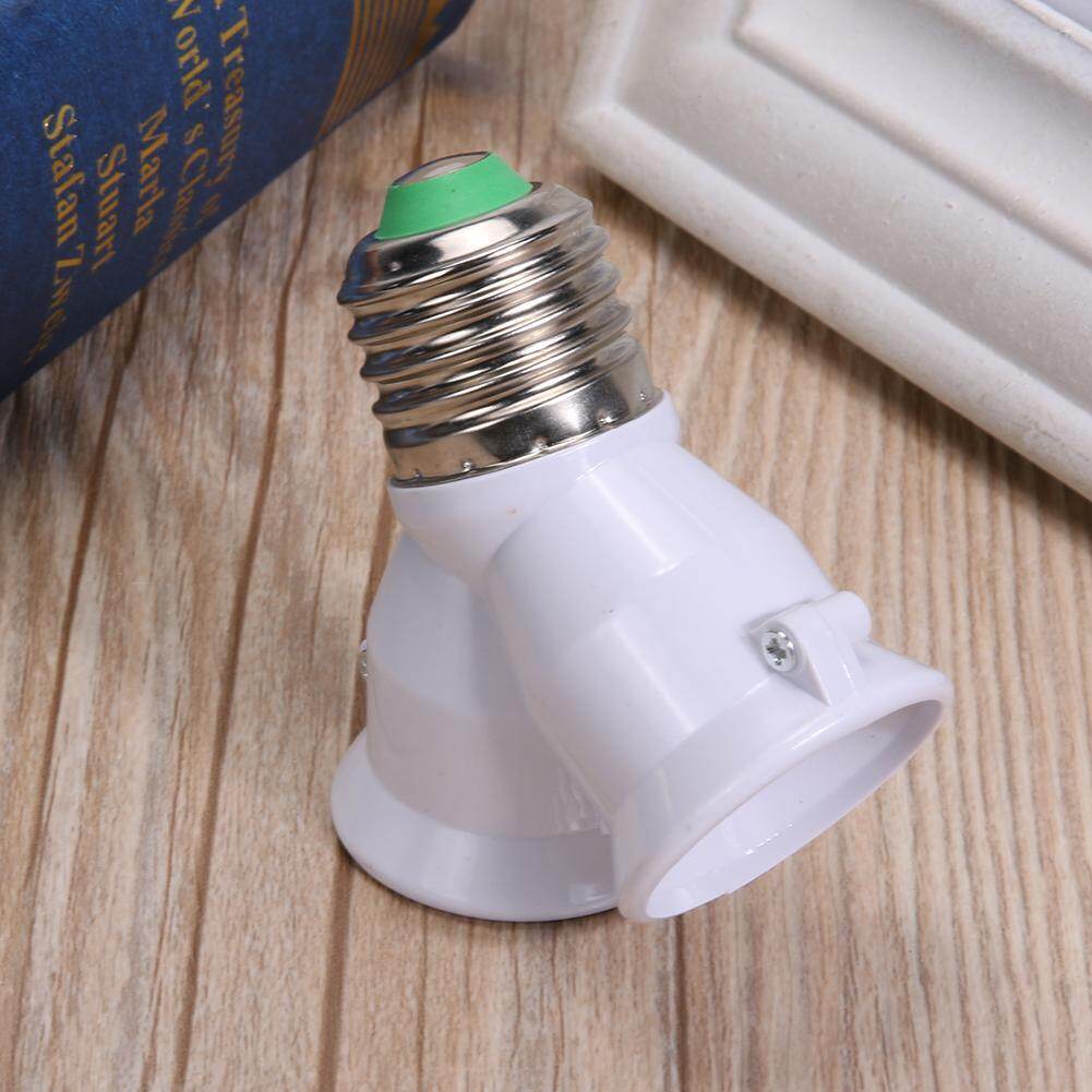 2 in 1 E27 Lamp Socket Splitter Adapter Light Bulb Base Stand Holder