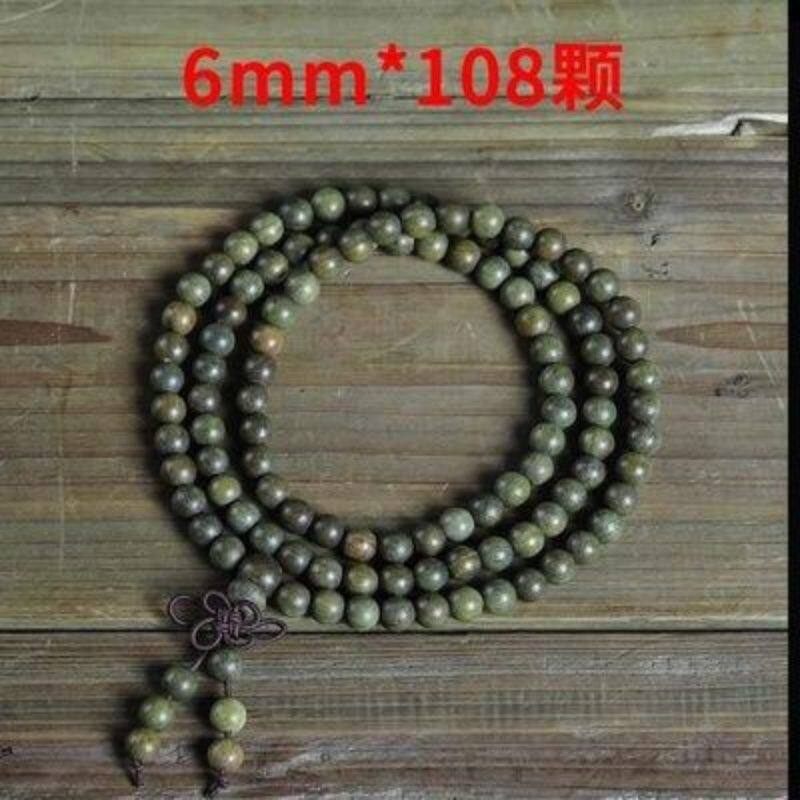 Sandalwood green 108 beads old sandalwood play bracelet men's and women's rosary beads手串檀木绿108颗珠老料檀香木质文玩手链男女士款念珠饰