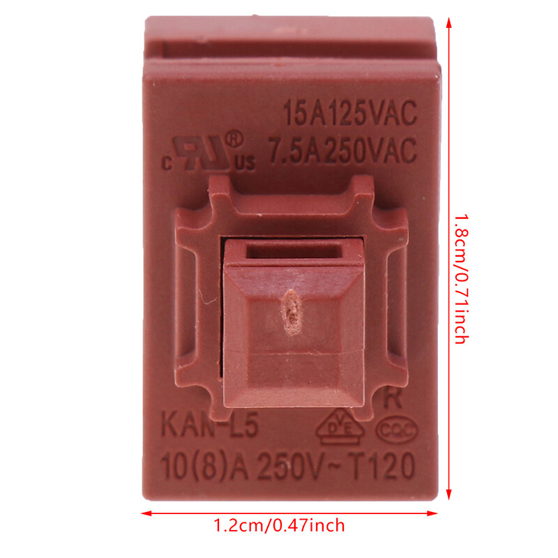 👉️️ 1Pc KAN-L5 2Pin Self-locking Key Switch Water Heater Vacuum Cleaner Switch