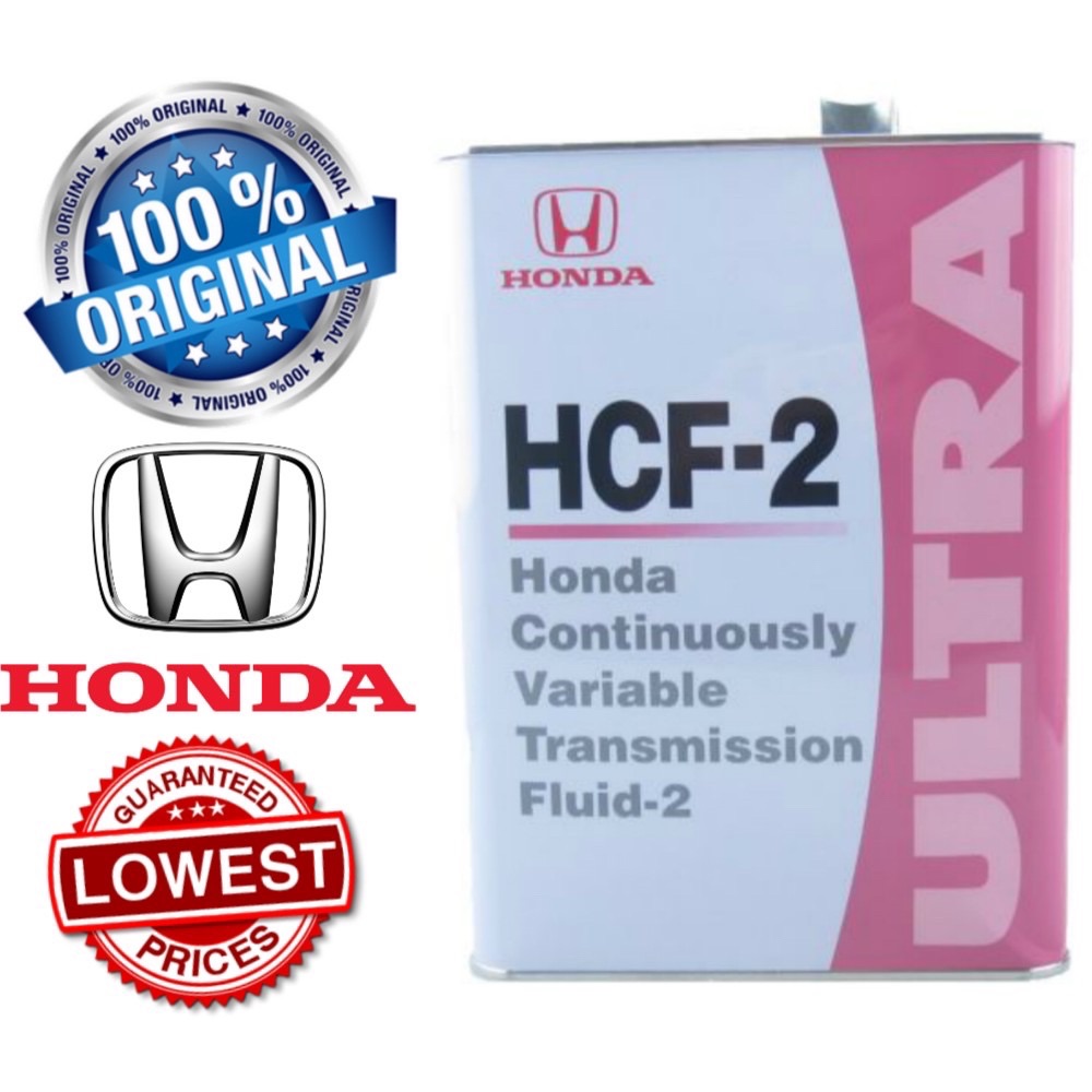 4 Quarts Honda Genuine HCF-2 Transmission Fluid + Gasket – 08200-HCF2, 2nd Gen