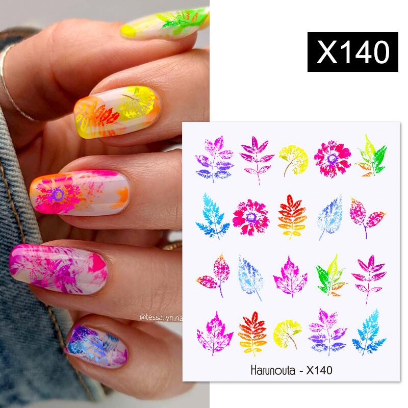 1 Sheet Nail Art Decal Flower Nail Sticker Summer Nail Decals Nail Art Transfer Stickers