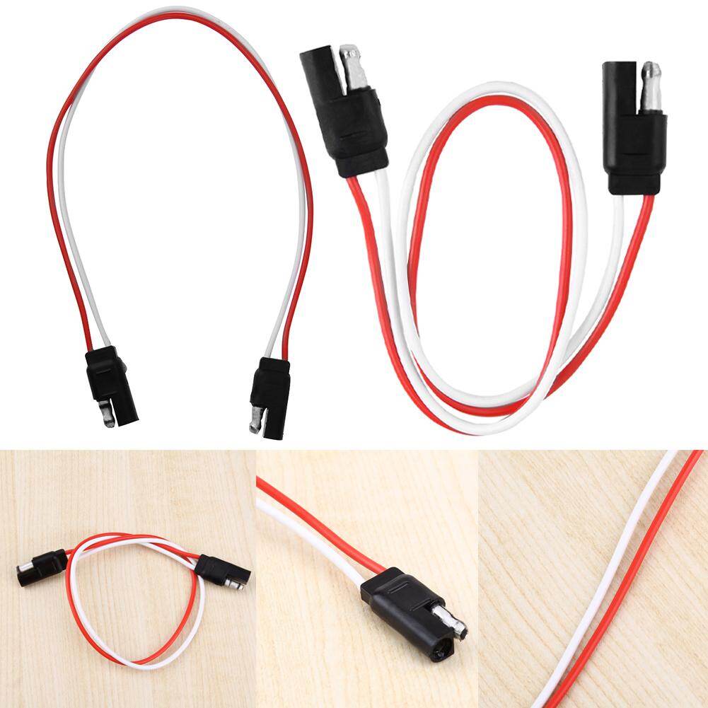 2-Pin SAE Cắm Trailer Ánh Sáng Dây Nịt Dây Điện Mở Rộng Phẳng Dây Nối