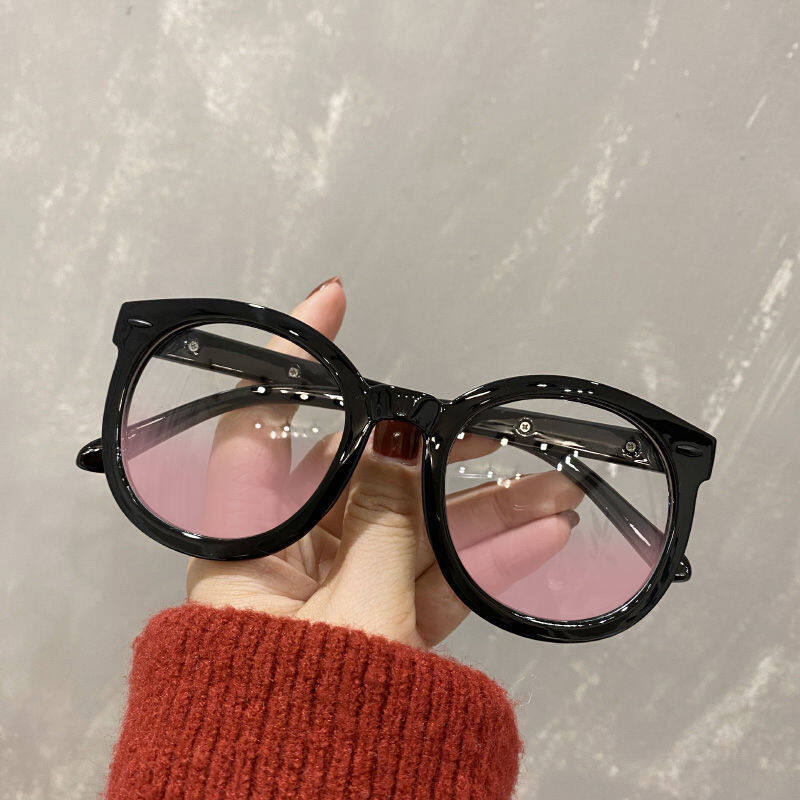 4.0 To 0 Blush Glasses Myopia Glasses Women Makeup Black Frame