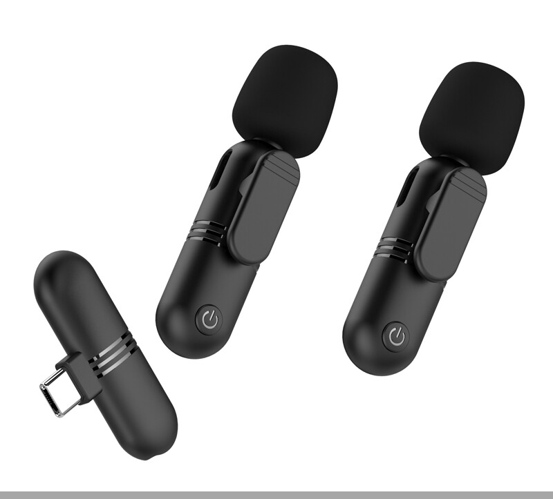 M23 One For Two Wireless Lavalier Microphone Mini Plug-Play Wireless Mic for YouTube Facebook Live Stream TikTok Video Recording Vlog