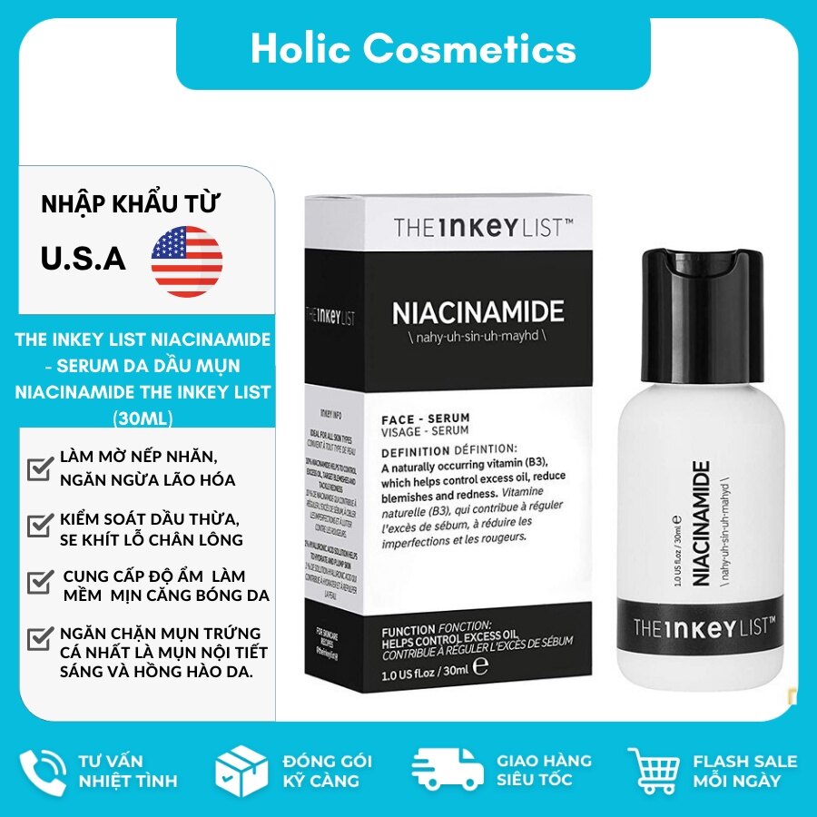 The inkey list niacinamide - serum da dầu mụn niacinamide the inkey list