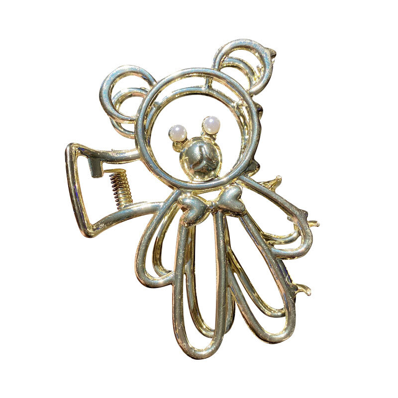 Cartoon Bear Women Hair Claws Metal Large Size Cute Headwear for Girls Ins Style Shark Clips