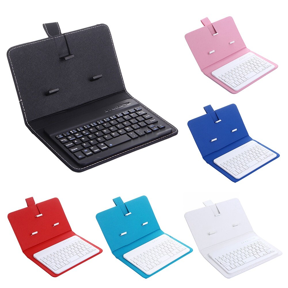 Bàn Phím Bluetooth Không Dây Di Động Wiki Với Bao Da Giả Cho Điện Thoại iPhone