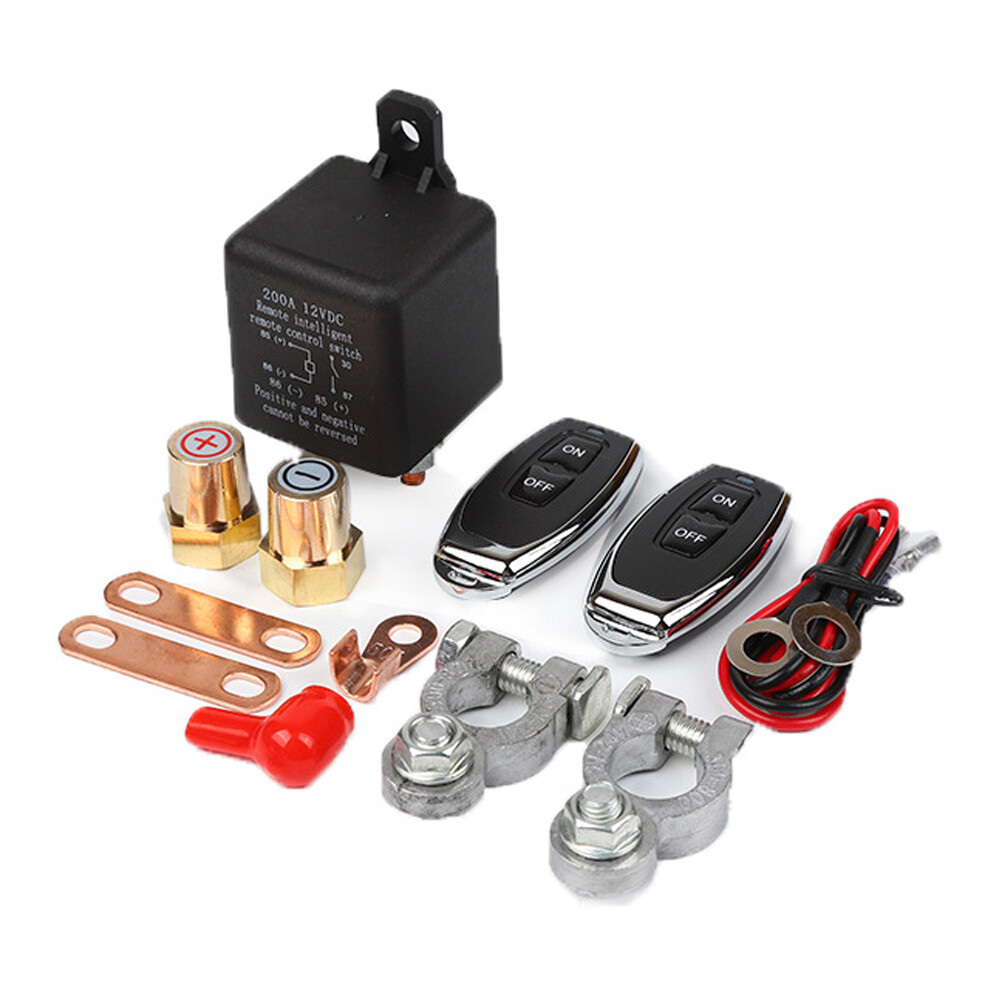 Smart Sensor 12 V Car Relay 200A Remote Dual Wireless Remote Disconnect Switch Copper Coil Battery Isolator