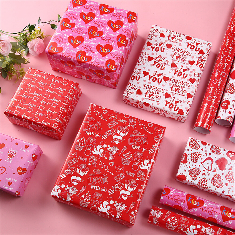 50*70cm 50*70cm Valentine's Day Gift Wrapping Paper Thicker Kraft Flower Box