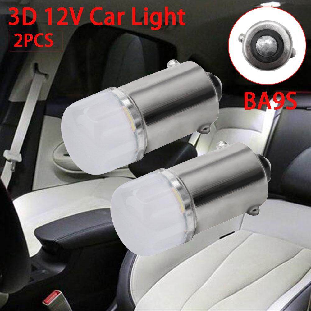 2pcs new super bright 12v car led light ceramic cob led light bulbs ba9s t4w car license plate light reading lamp white