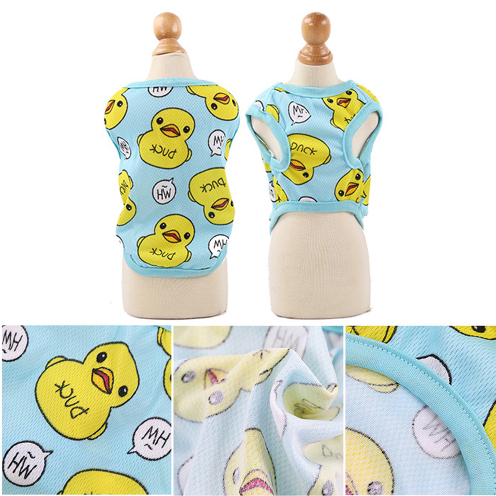 Aixuexi  Áo thun cotton in hình vịt dễ thương cho thú cưng Pet Shirts