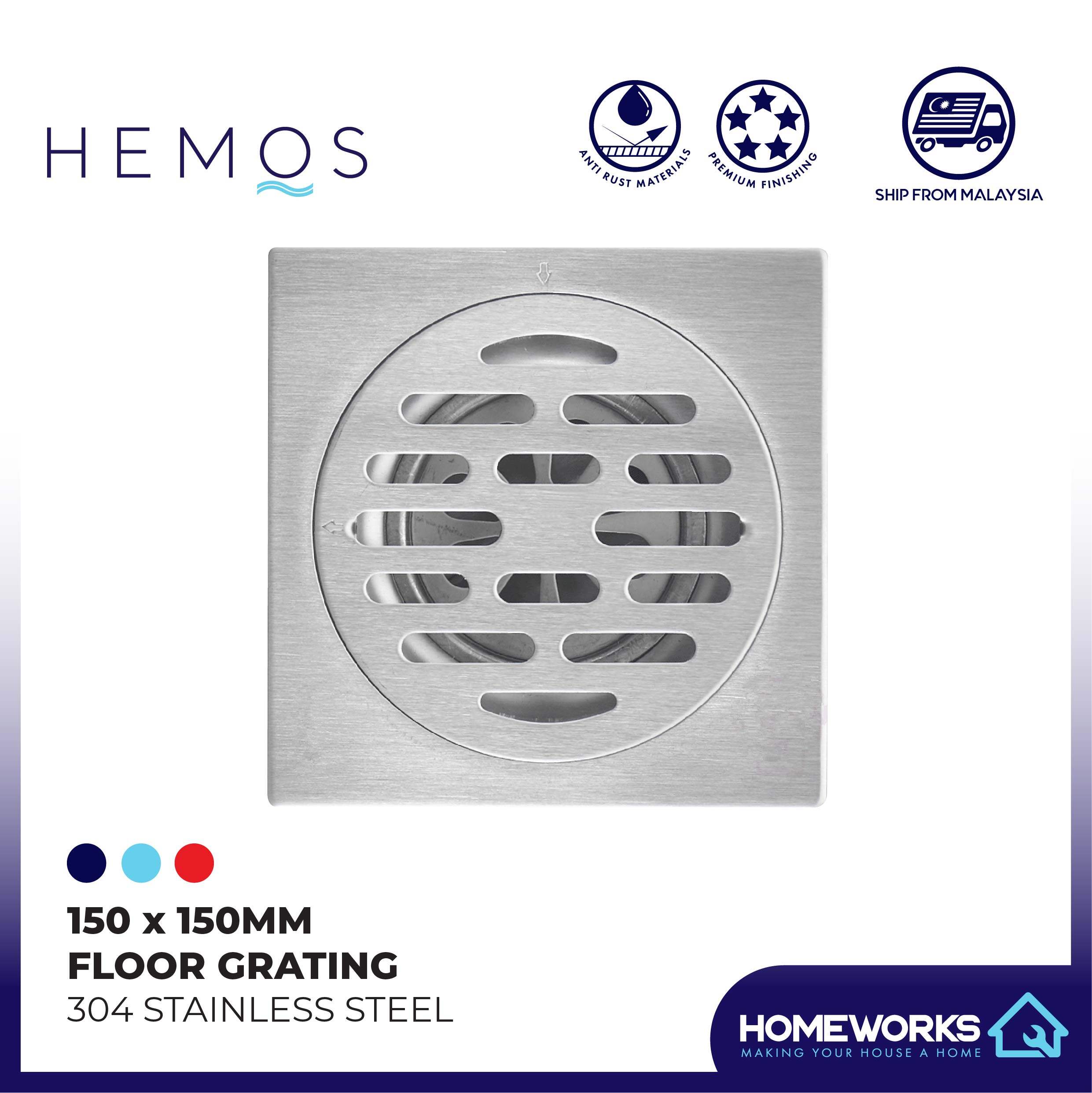 HEMOS BATHROOM FITTINGS STAINLESS STEEL SUS 304 OUTDOOR INDOOR BLACK