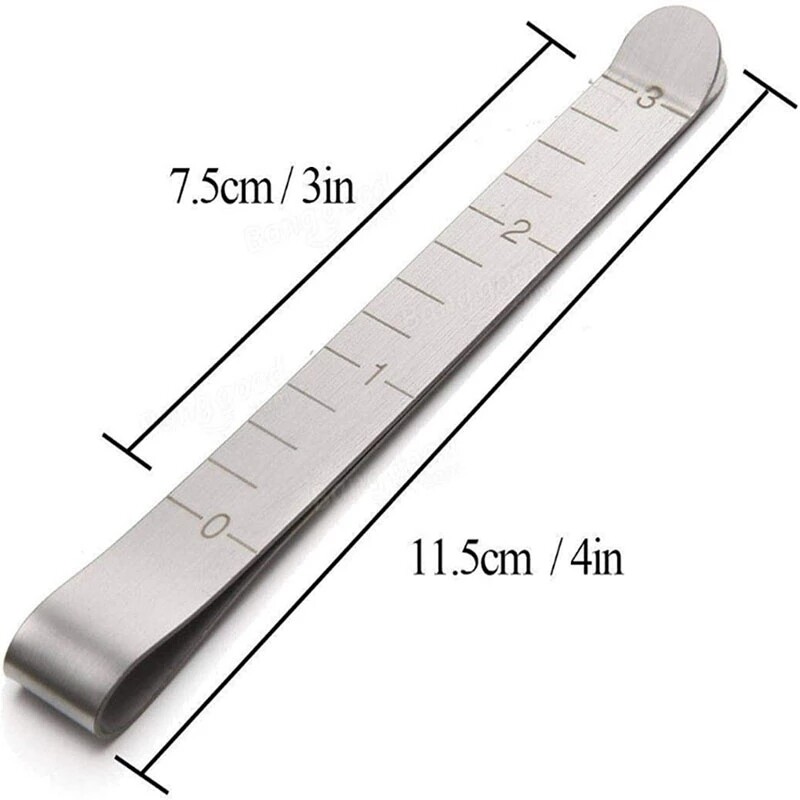 YESPERY New 1 Pieces Metal Sewing Crimping Clip Stainless Steel Hemming Clips Ruler,Ruler for DIY