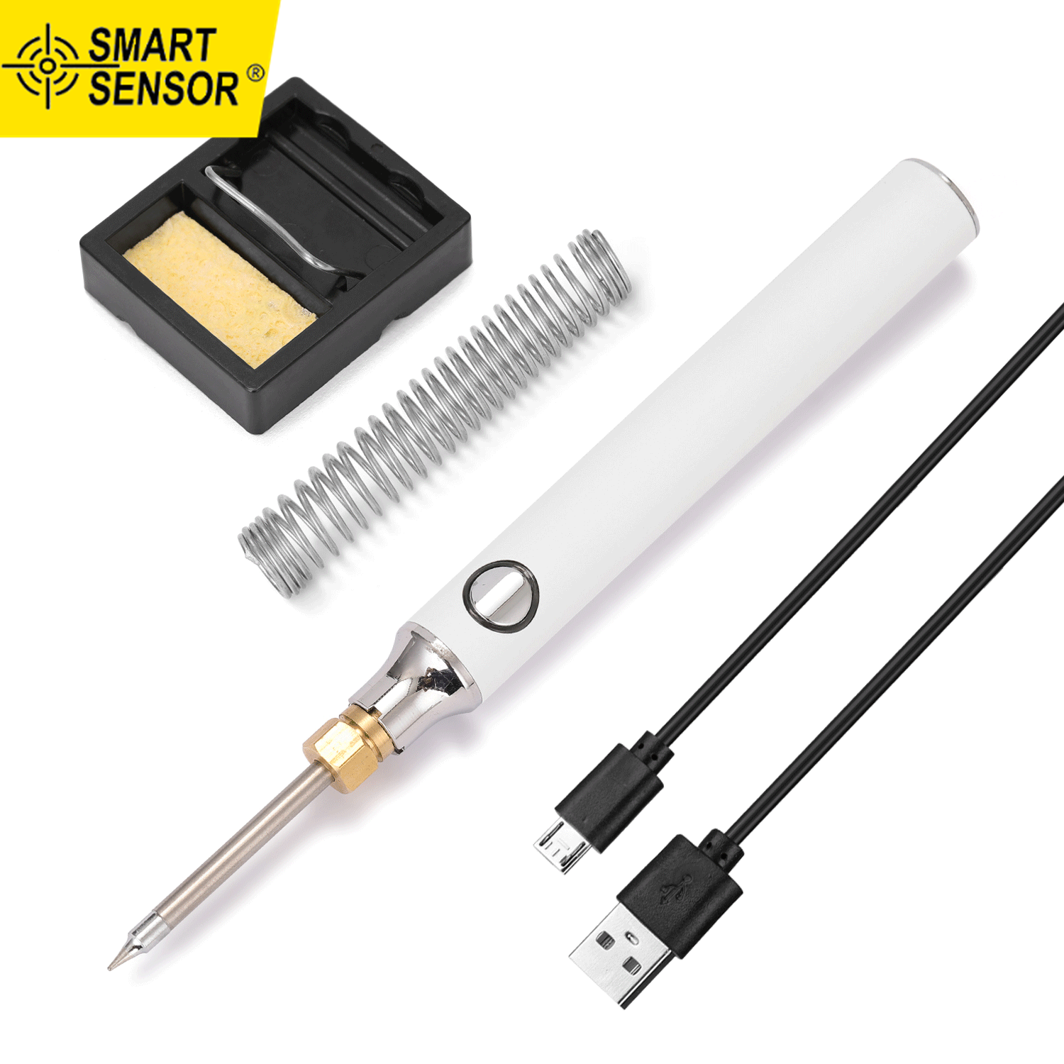 HANDSKIT USB Charging Soldering Iron 5V 8W Adjustable Temperature Electric Soldering Iron Kit with Soldering Stand Soldering Wire