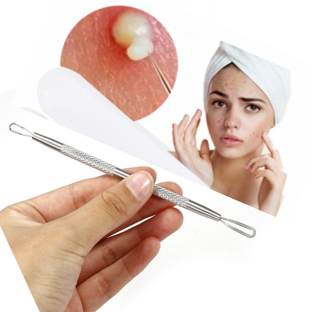 Dụng Cụ Nặn Mụn Bằng Thép Không Gỉ Kim Nặn Mụn Đầu Đen