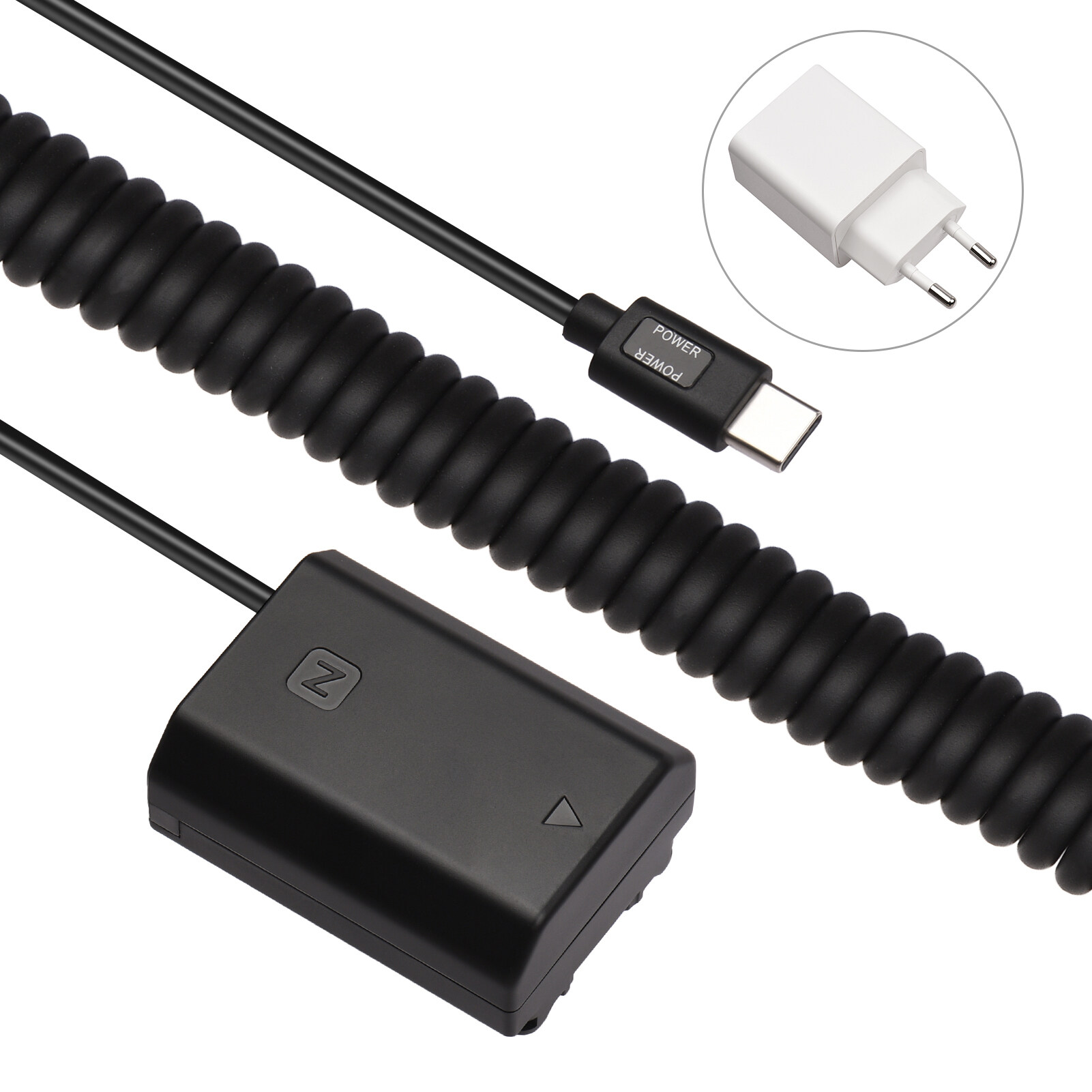 Andoer Bộ Ghép DC Pin Giả Type C NP