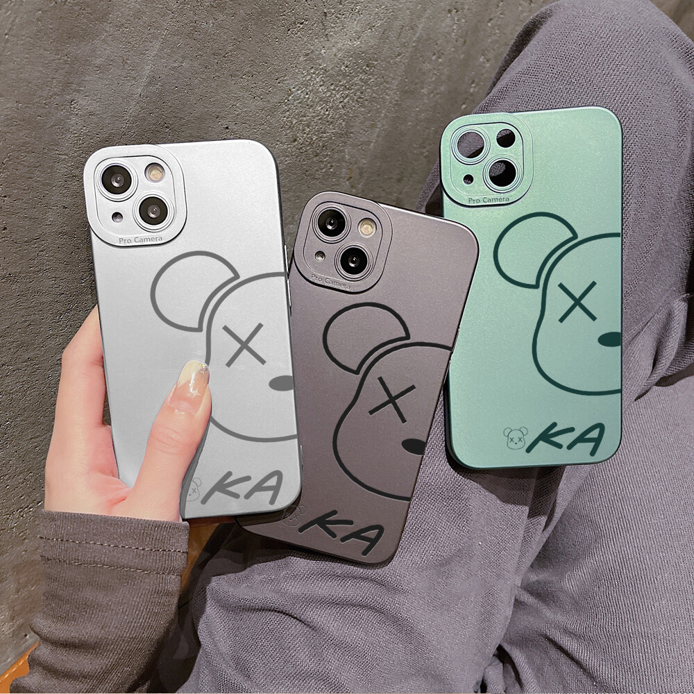 Hontinga Casing Case For Xiaomi Redmi Note 9S Note 9 Pro Note9 Note 8 Pro Note 7 Pro Case New Square Soft Silicone Case Cool Bear Full Cover Camera Protectior Shockproof Rubber Cases Back Cover Phone Casing Softcase For Girls