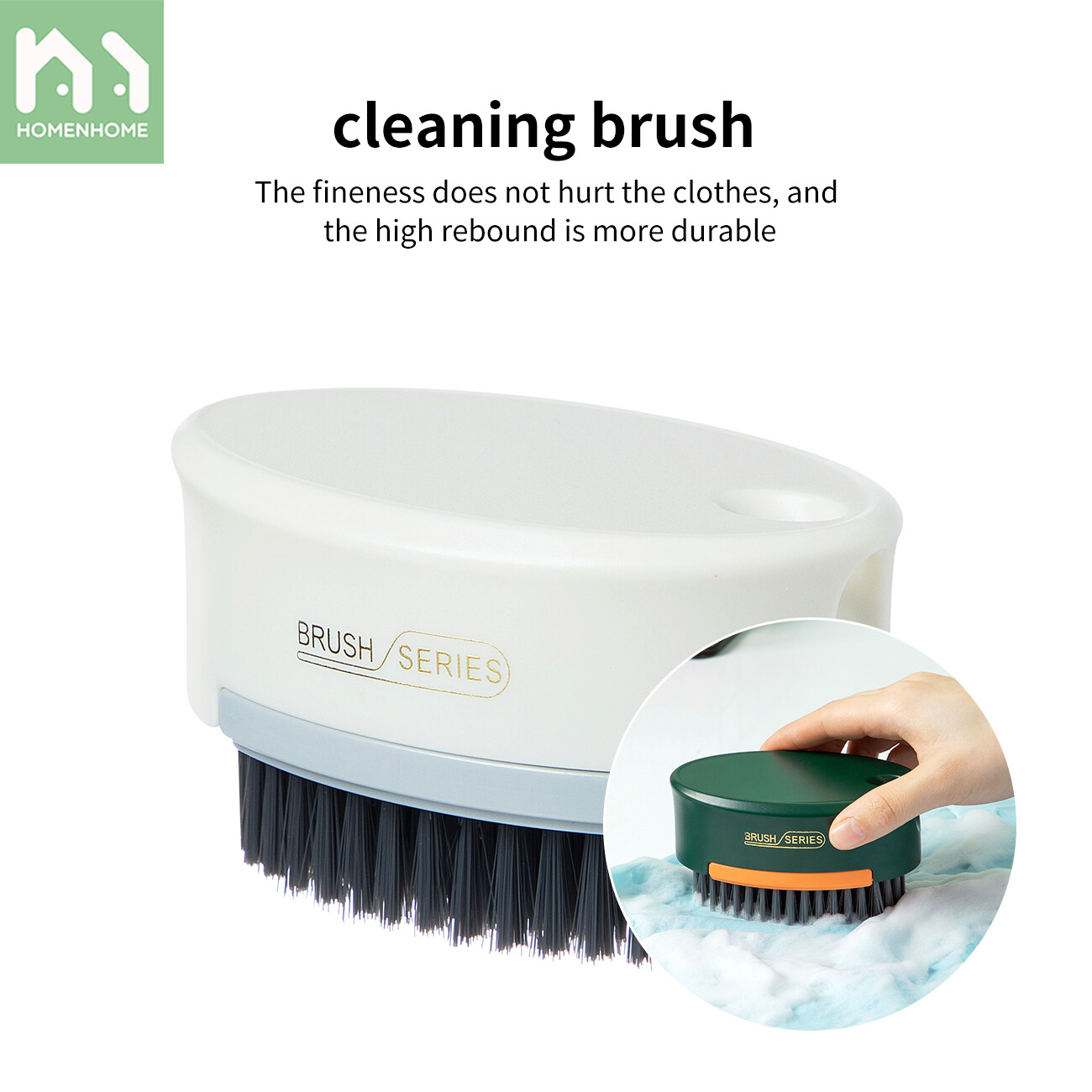 Homenhome Double-Side Multifunctional Cleaning Brush Bathtub Brush Sponge Brush Kitchen Sink Magic Sponge Brush