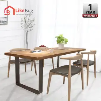Like Bug S Solid Rubber Wood Dining Table Set With Chairs