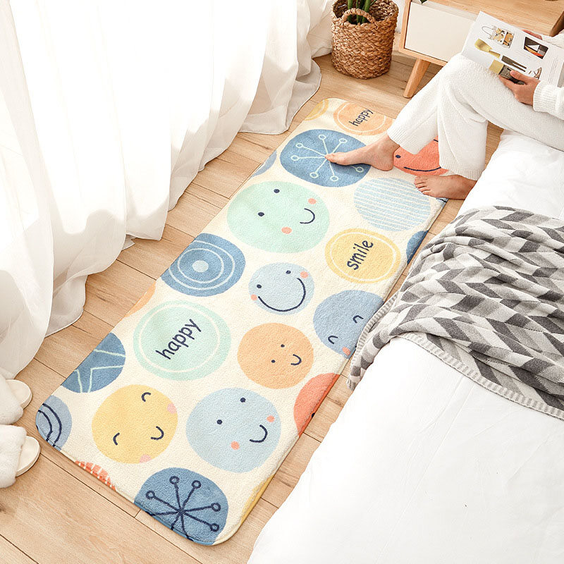 New Lamb Cashmere Bedroom Carpet Thickened Bedroom Bedside Blanket Home Simple Living Room Non-Slip Rug Foot Mat Area Rug Coffee Table Carpet Long Tatami Mat Doormat