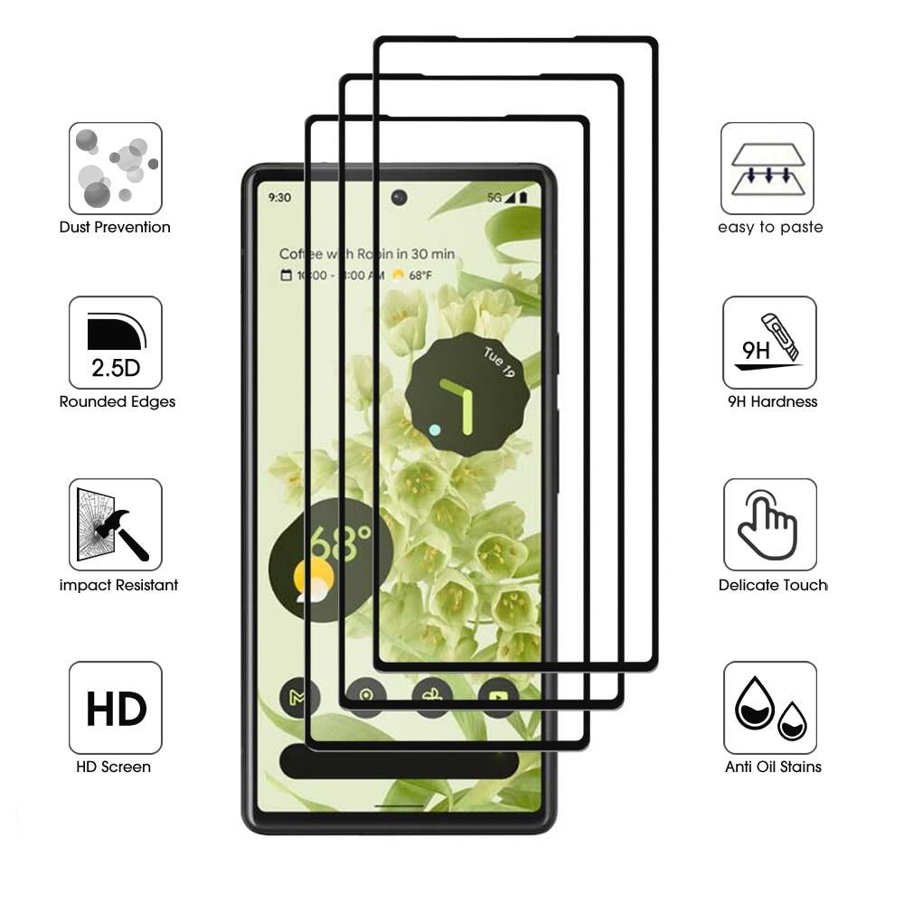 3D Curved Tempered Glass For Google Pixel 6 7 Pro 9H Screen Protector Camera Film For Google Pixel6 Pixel 6A Pixel7pro