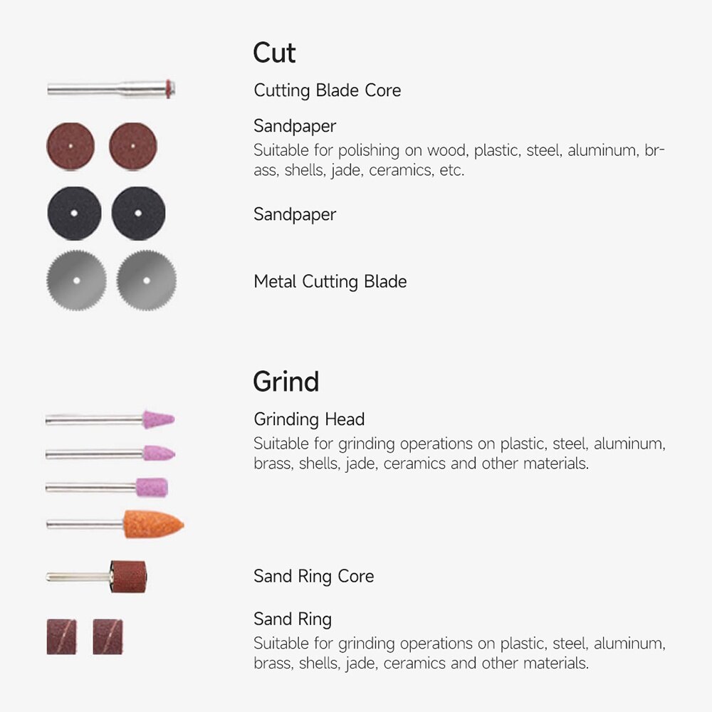 YouPin Greenworks Lithium Electric Grinding Set Home Wood Carving Multifuctional Grinder Engraving Electric Drill Power Polishing Tools