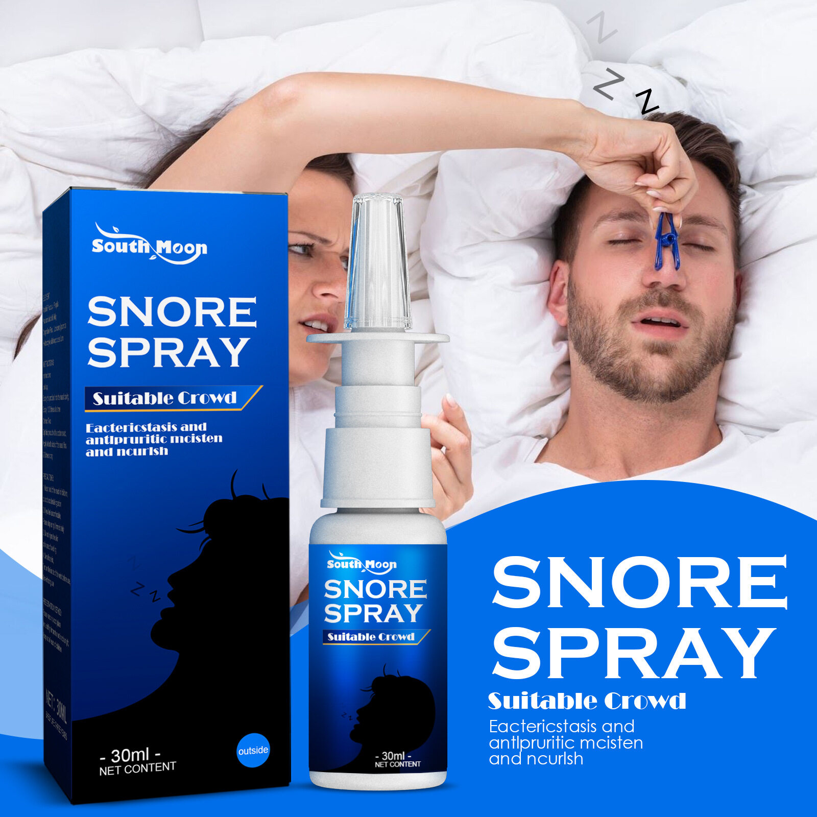 South Moon Anti Snoring Spray 30ml Sleep Care Relief Anti Snore Nose