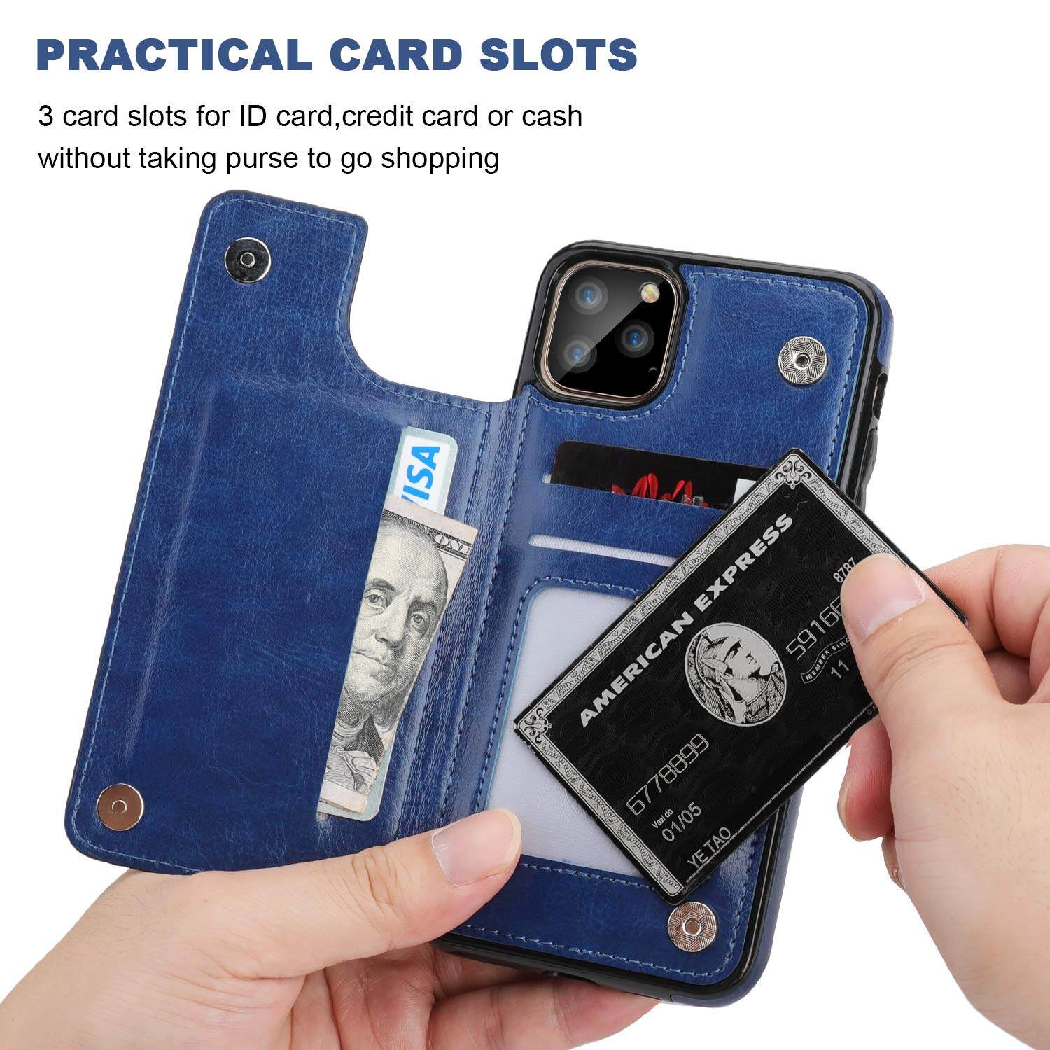 Dành Cho Ốp Lưng Apple iPhone 11/iPhone 11 Pro/iPhone 11 Pro Max Có Ngăn Đựng Thẻ PU Da Chân Đế Kép Từ Tính Vỏ Chống Sốc