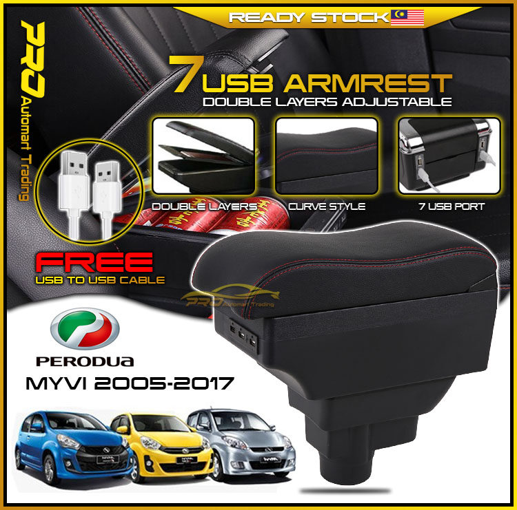 7840円 18％OFF Car Armrest Center Console Box Storage Perodua Myvi Box用センターコンソールストレージボックスPerodua Mk2 2011-2017 Armrest格納式カーアクセサリー USB
