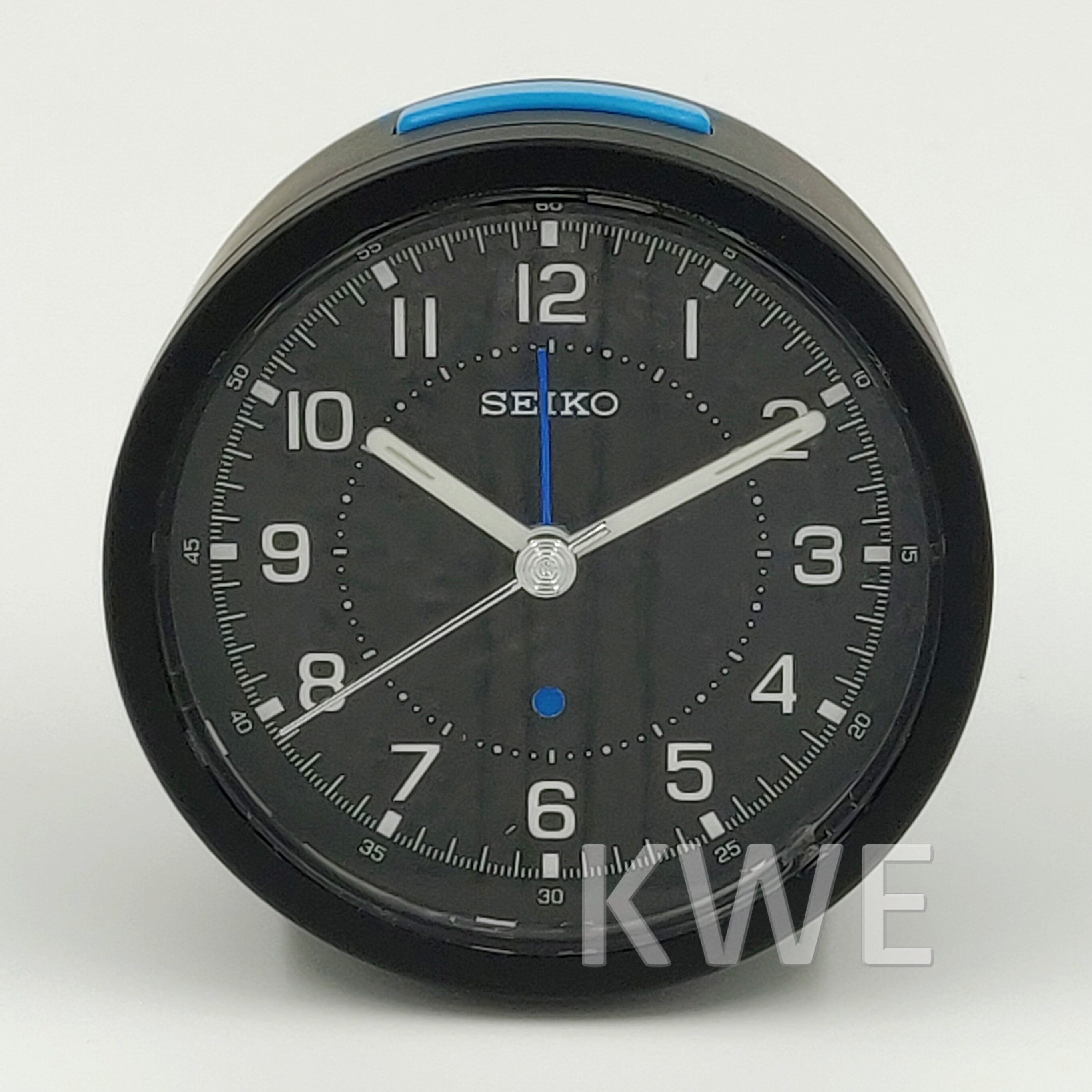 100 ORIGINAL SEIKO Quiet Sweep Round Analogue Alarm Clock Light QHE096 (QHE096D, QHE096K