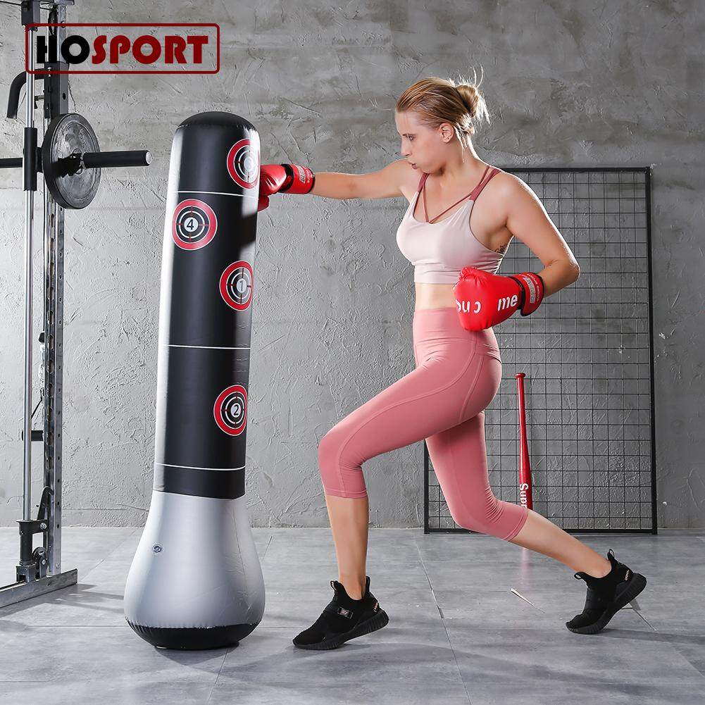 [HOSPORT] 1.5/1.6m Inflatable Boxing Bag Training Pressure Relief Exercise Water Base Punching Standing Sandbag Fitness Body Building Equipment