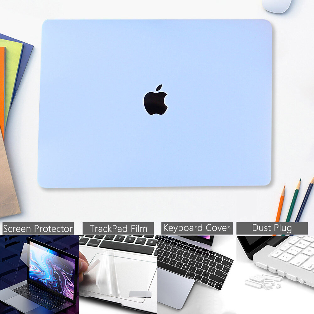 4 in 1 HOT BLUE Rubberized Case for Macbook Pro 13/" A1425 Retina+Key+LCD+BAG