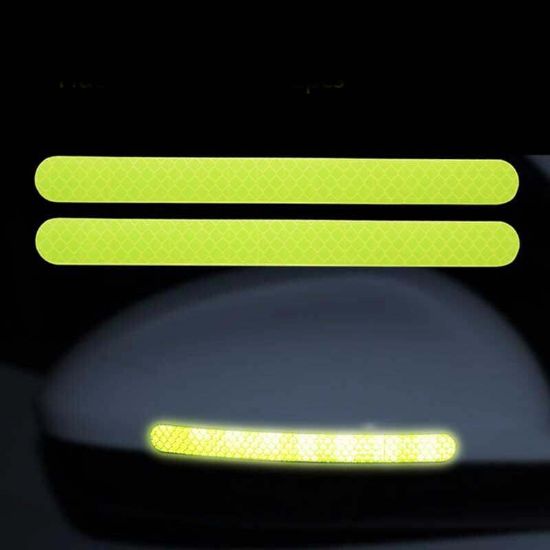 2/8pcs Car Rearview Mirrors Reflective Stickers Warning Safety Stickers Car Body Diy Decals Accessories Universal