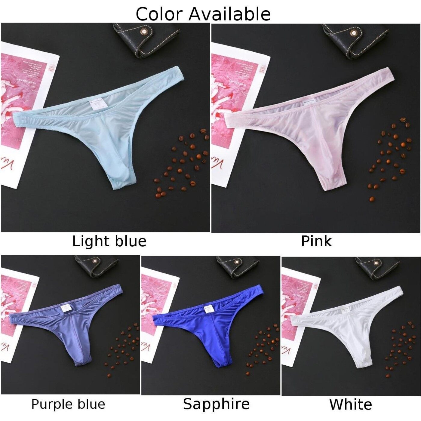 Translucent Men Briefs Breathable Underpants Bulge Pouch Underwear Convex