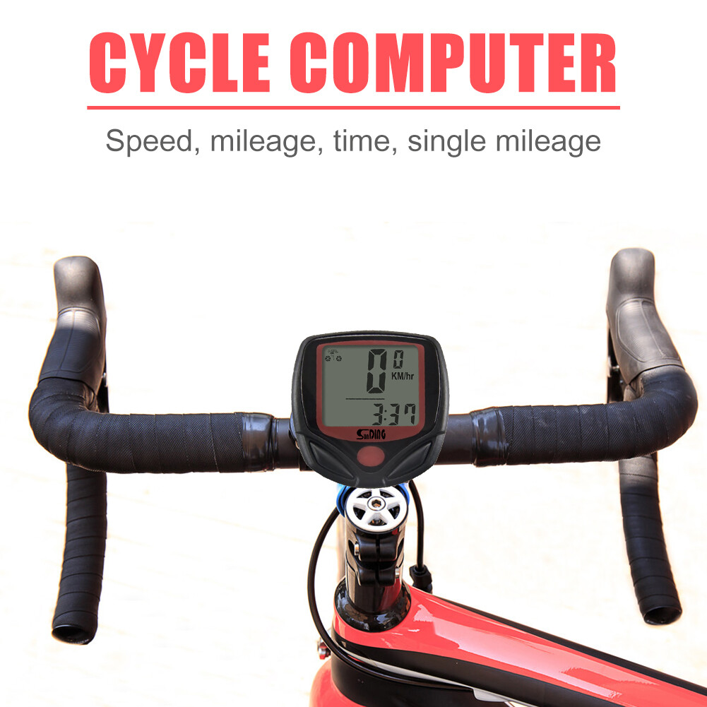 548B Waterproof MTB Bike Wire Speedometer Cycling Digital LCD Display Stopwatch Timer Odometer