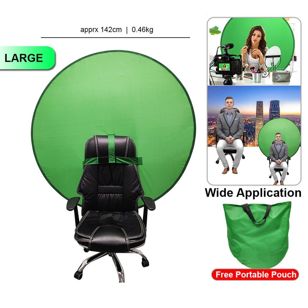 ELEC 142cm Screen Backdrop Green Round Foldable Reflector Photography Background