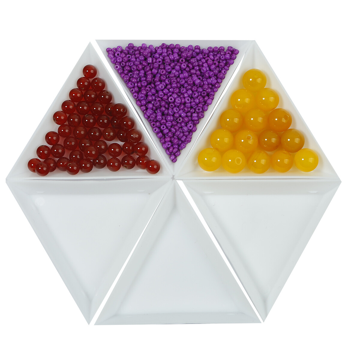 10Pcs Plastic Triangle Plate For Beads Organizer Storage Box Jewelry Display Tray White Containers Packaging Sorting Tools Jewelry Making Accessories