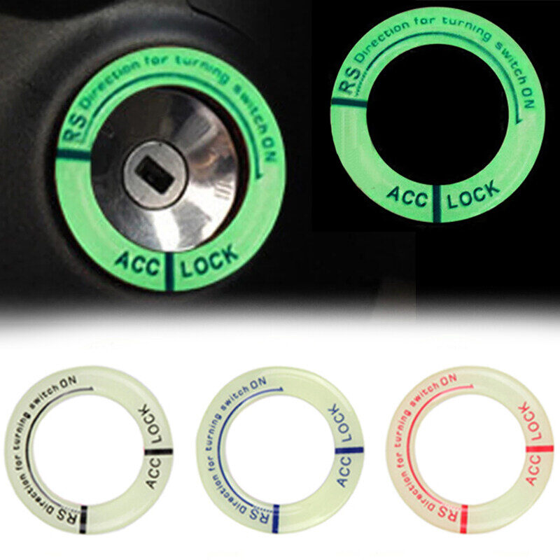 Công tắc Đề khởi động xe ô tô trang trí dạ quang sticker cho xe máy tự động/xe nút bắt đầu 3D huỳnh quang Vòng tròn trang trí/phổ phụ kiện ô tô