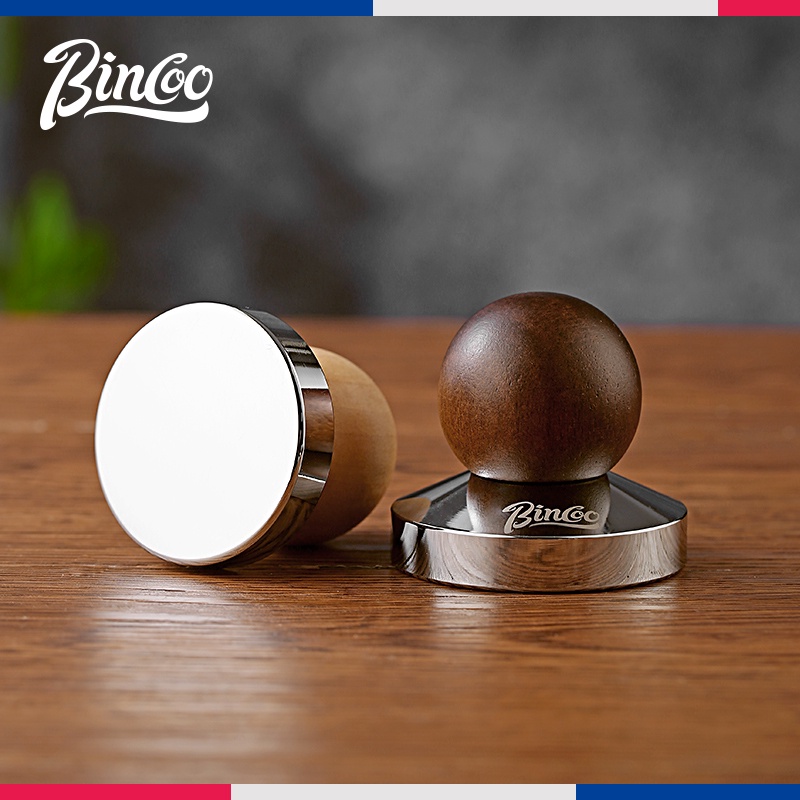Bincoo Coffee Press Stainless Steel Powder Hammer Solid Wood Handle Powder Distributor Mini Cute Coffee Appliance