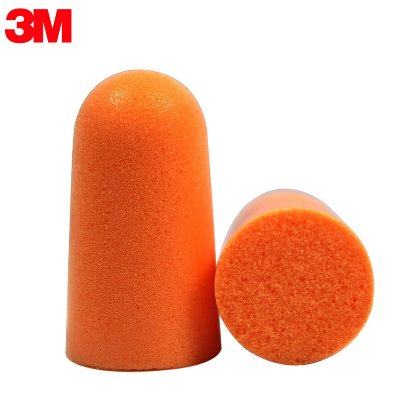 3M 1100 10 Pairs Foam Ear Plug Uncorded Earplugs 29 dB Noise Reduction Rating Individual Packaging