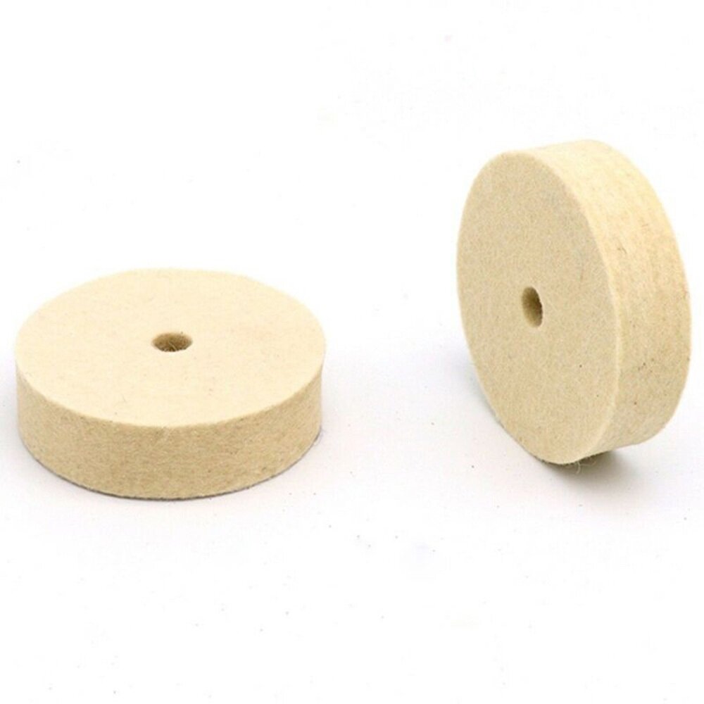 2x Set 3 Wool Felt Buffing Wheel Polisher Pad For Copper Polishing Power Tools