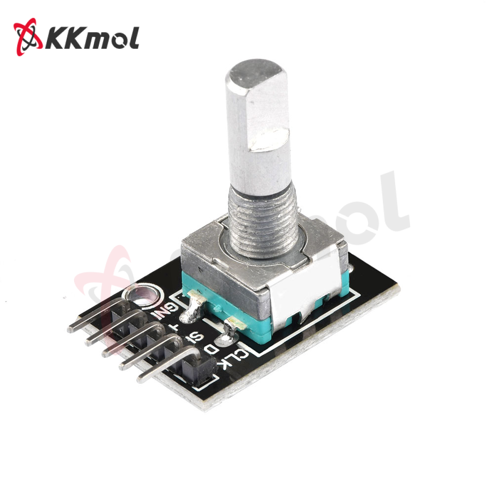 KKmol KY-040 For Module 360 Degrees Rotary Encoder Brick Sensor Module Switch Development Board 5V 5 Pins with Threaded for Arduino
