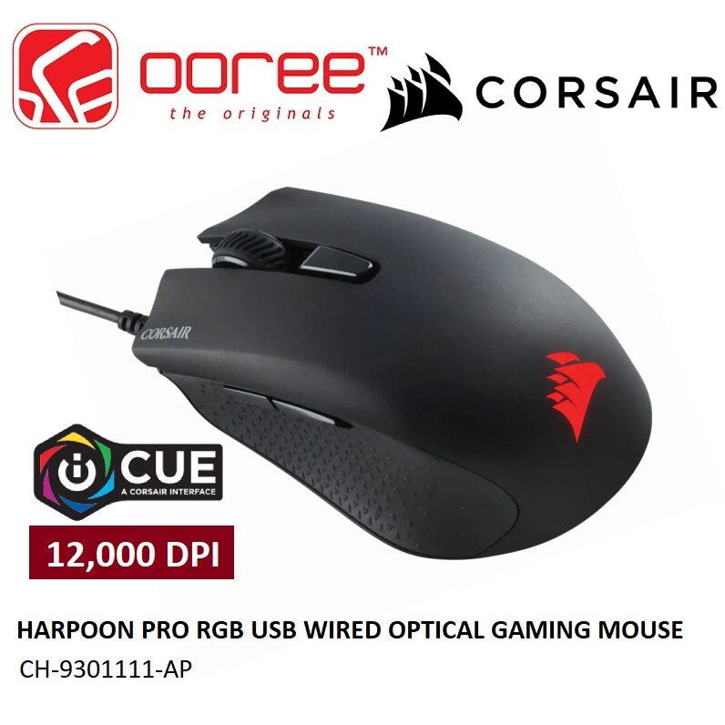 CORSAIR Gaming HARPOON RGB PRO FPS/MOBA - mouse - USB - black - CH