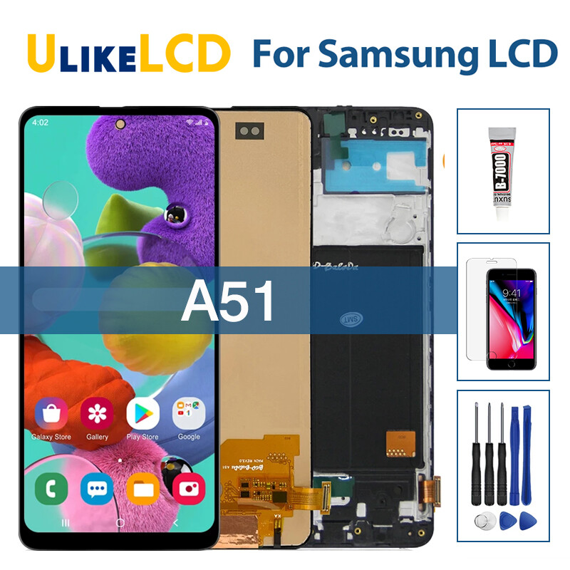 A51 display for samsung galaxy a51 a515 a515f lcd display touch screen digitizer replacement