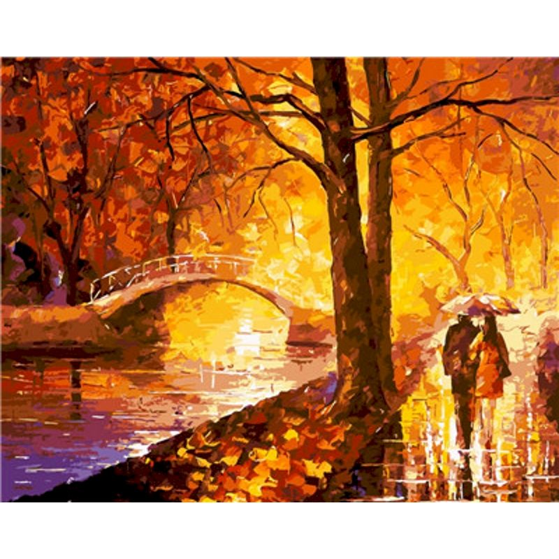 RUOPOTY Diy Painting By Numbers With Frame Forest Picture Landscape Modern Wall Art Drawing By Numbers For Home Decoration